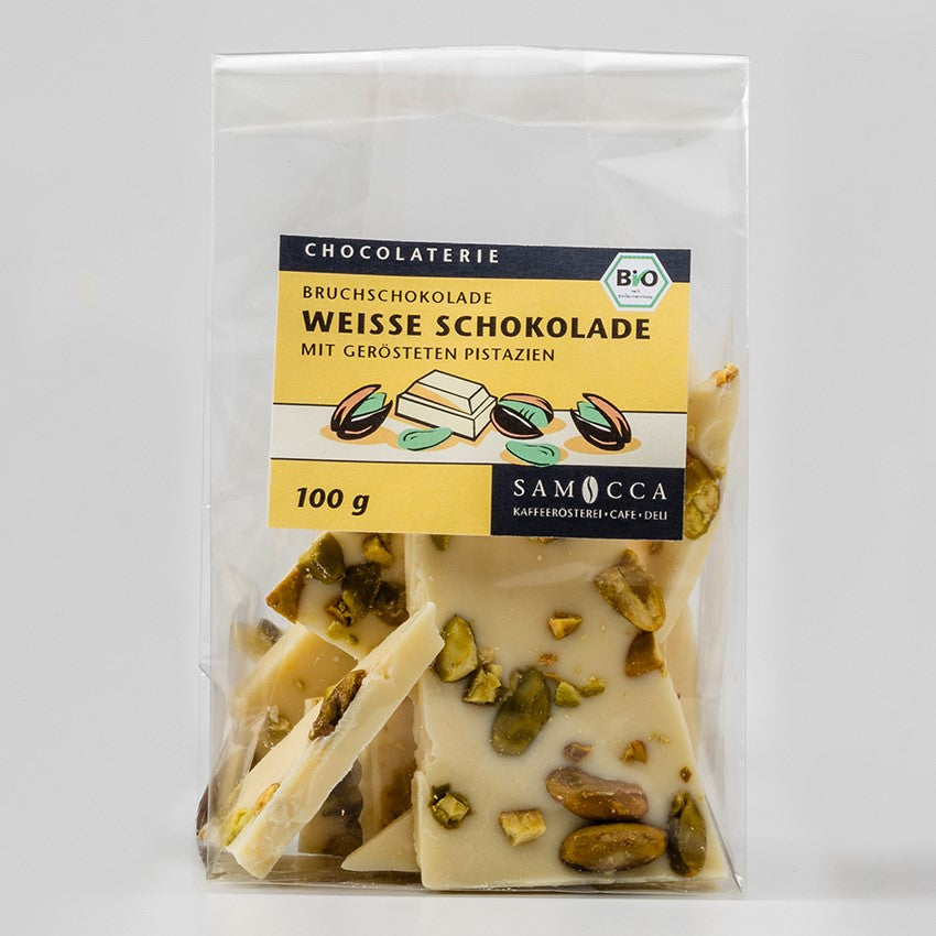 Bruch “Weiße Schokolade mit ger. Pistazien”