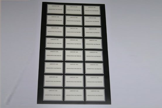 Etikett „Geröstet am — Mind. Haltbar bis“