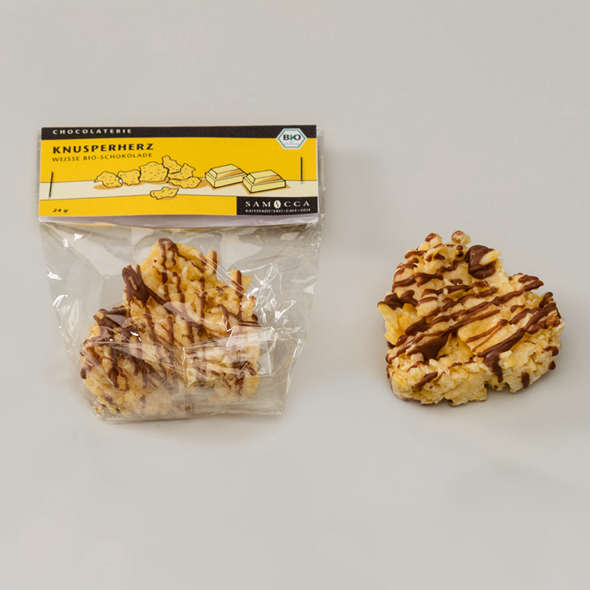 Knusperherz Weiße Schokolade, BIO