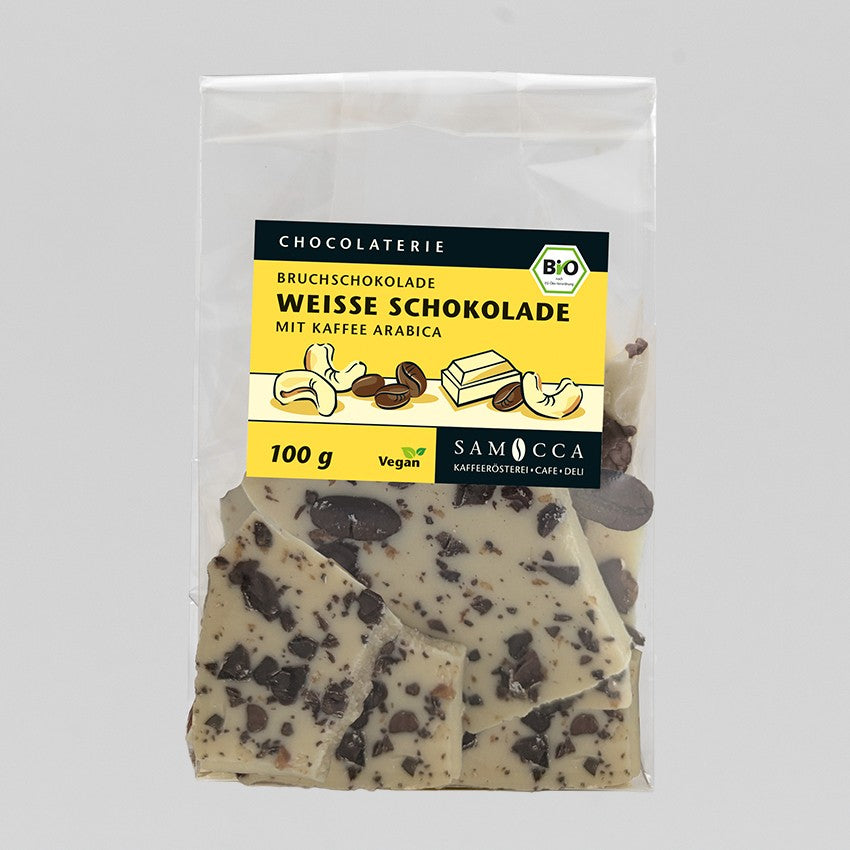 Bio Bruchschokolade “Vegane Weiße mit Kaffee Arabica"