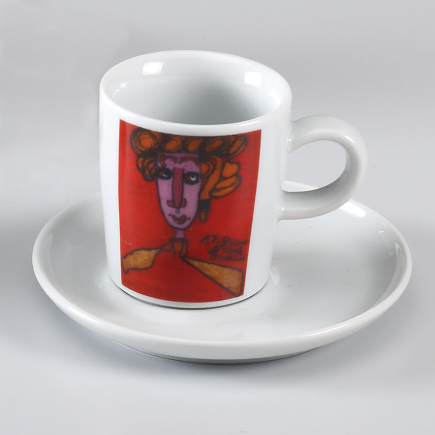 Sammeltasse „Frau mit Locken“