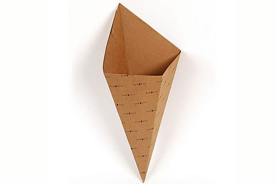 Spitztüte mit Samocca-Aufdruck